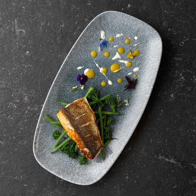 Vassoietto porcellana raku blu Churchill Porcellana  in Linee