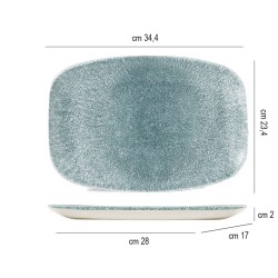 Vassoietto porcellana raku blu Churchill Porcellana  in Linee