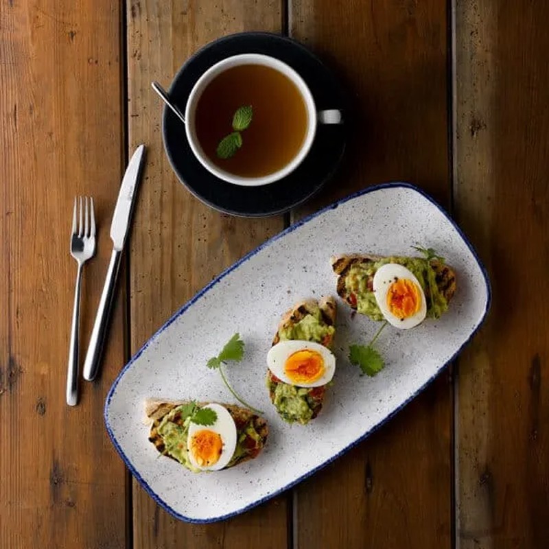 Vassoietto porcellana stonecast indigo Churchill Porcellana  in Linee