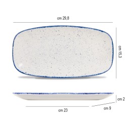 Vassoietto porcellana stonecast indigo Churchill Porcellana  in Linee