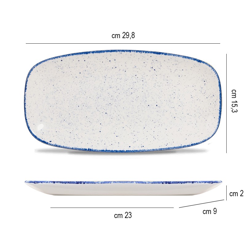 Vassoietto porcellana stonecast indigo Churchill Porcellana  in Linee