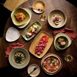 Vassoietto porcellana stonecast verde Churchill Porcellana  in Linee