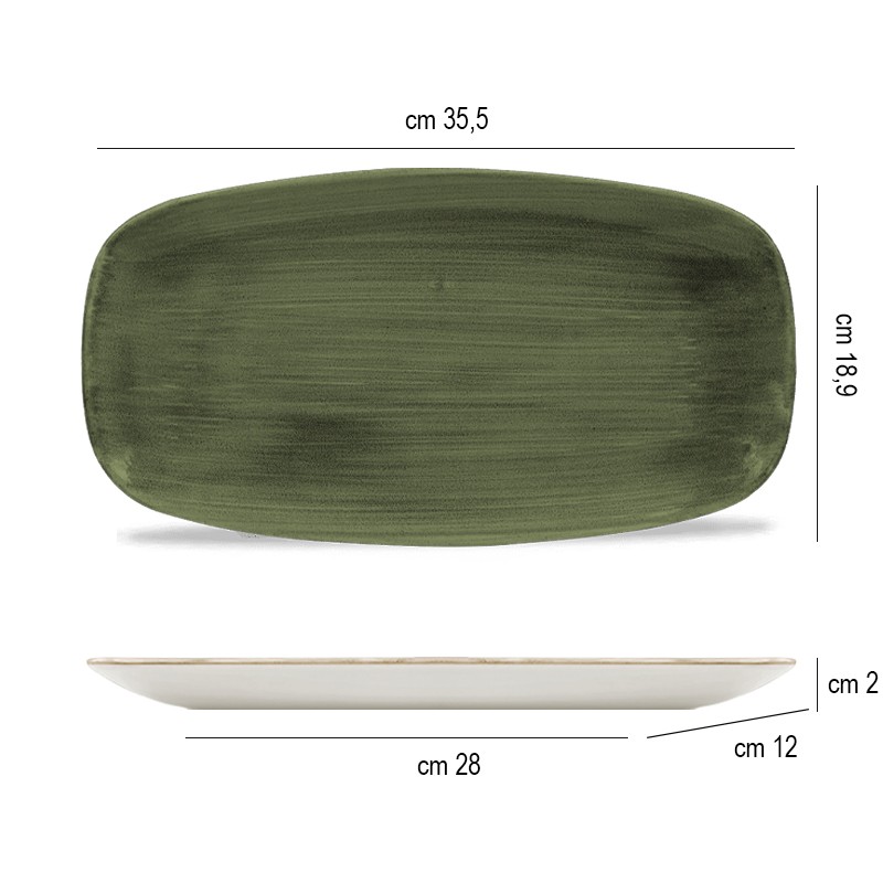 Vassoietto porcellana stonecast verde Churchill Porcellana  in Linee