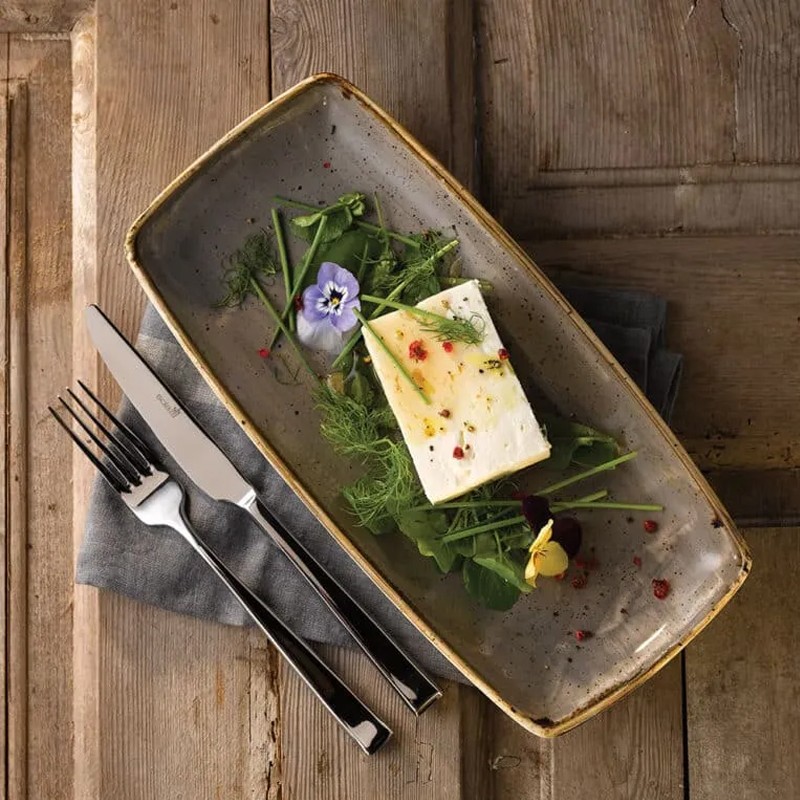 Vassoietto porcellana stonecast grey Churchill Porcellana  in Linee