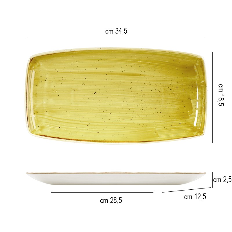 Vassoietto porcellana stonecast giallo Churchill Porcellana  in Linee