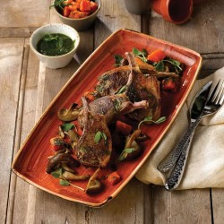 Vassoietto porcellana stonecast terracotta Churchill Porcellana  in Linee