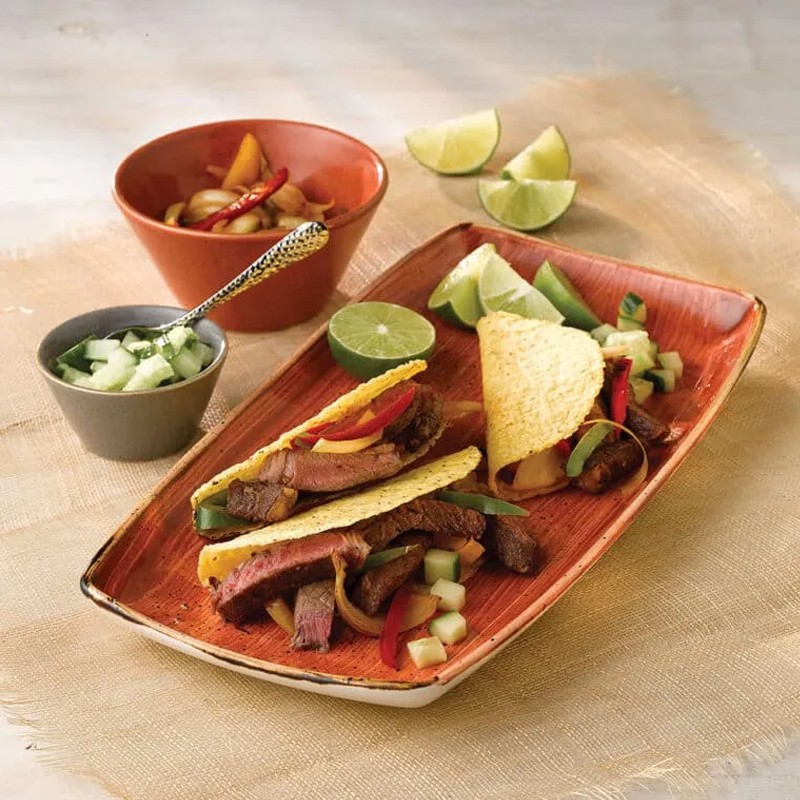 Vassoietto porcellana stonecast terracotta Churchill Porcellana  in Linee