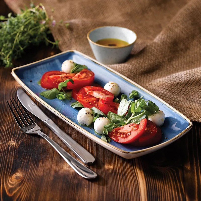 Vassoietto porcellana stonecast blu Churchill Porcellana  in Linee