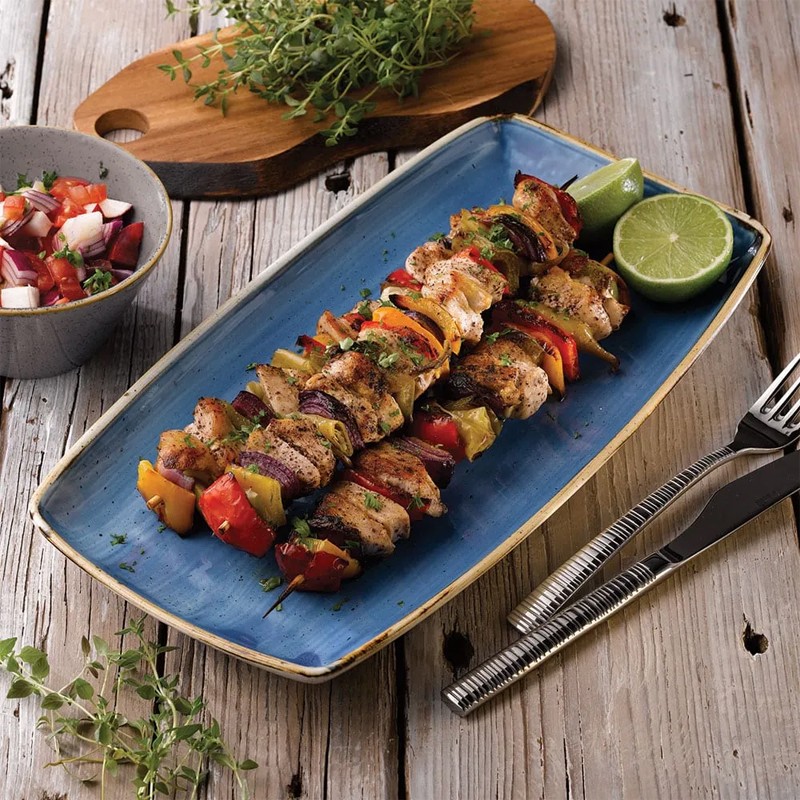 Vassoietto porcellana stonecast blu Churchill Porcellana  in Linee