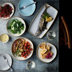 Vassoietto porcellana stonecast bianco Churchill Porcellana  in Linee