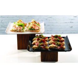 Vassoio melamina rettangolare bianco   in Porcellane