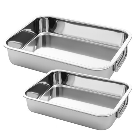 teglia acciaio con maniglie | Teglie da forno professionali | Rausa srl