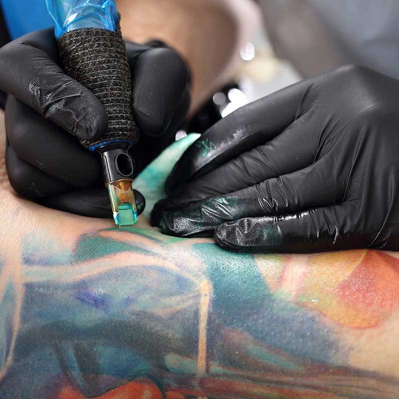 Guanti in nitrile nero senza polvere   in Abbigliamento