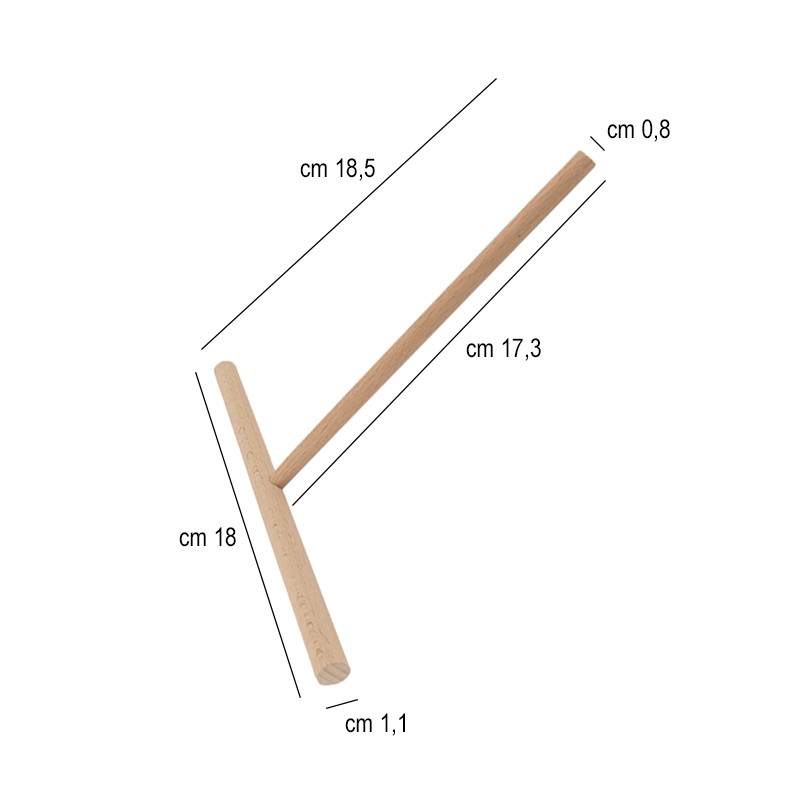 Spatola legno per crepes tonda Sambonet Paderno  in Spatole da cucina