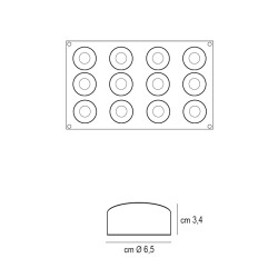 Forma silicone 12 mini donuts Pavoni  in Stampi in silicone per dolci