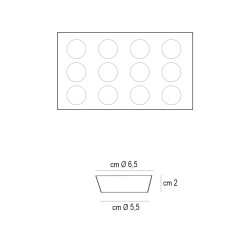 Forma silicone microforata tonda mm 65 Pavoni  in Stampi in silicone per dolci