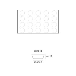 Forma silicone microforata tonda mm 48 Pavoni  in Stampi in silicone per dolci