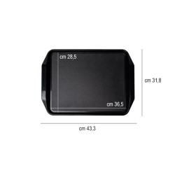 Vassoio fast food nero   in Bar