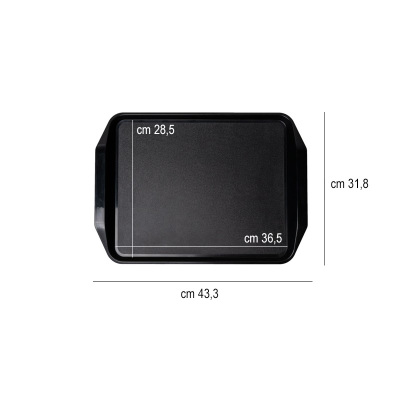 Vassoio fast food nero   in Bar