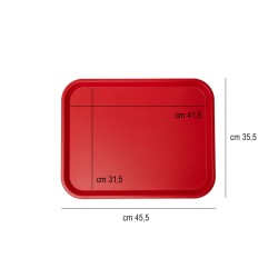 Vassoio mensa fast food rosso   in Vassoi da servizio
