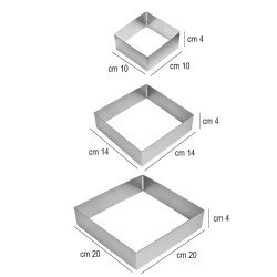 Anello quadrato per torte   in Cucina