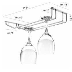 Griglia appendi bicchieri 2 posti   in Bar