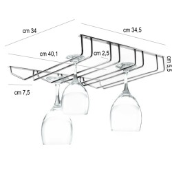 Griglia appendi bicchieri 4 posti   in Bar