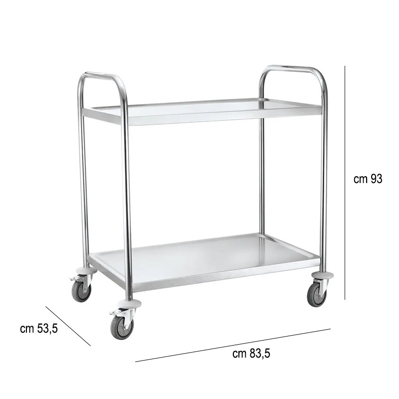 Carrello acciaio 2 piani portavivande Hendi  in Cucina