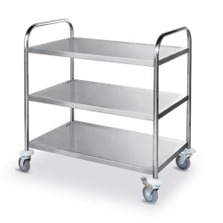 Carrello portavivande in acciaio con 3 ripiani | Rausa Srl