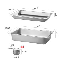 Chafing dish scaldavivande acciaio Hendi  in Cucina
