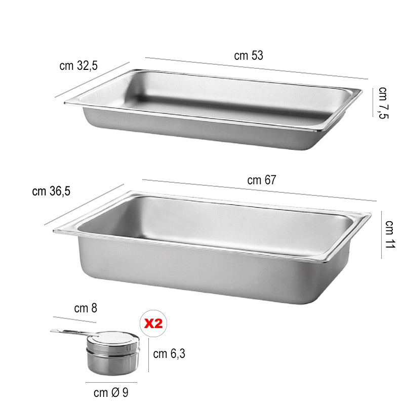 Chafing dish scaldavivande acciaio Hendi  in Cucina