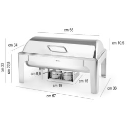 Chafing dish scaldavivande acciaio Hendi  in Cucina