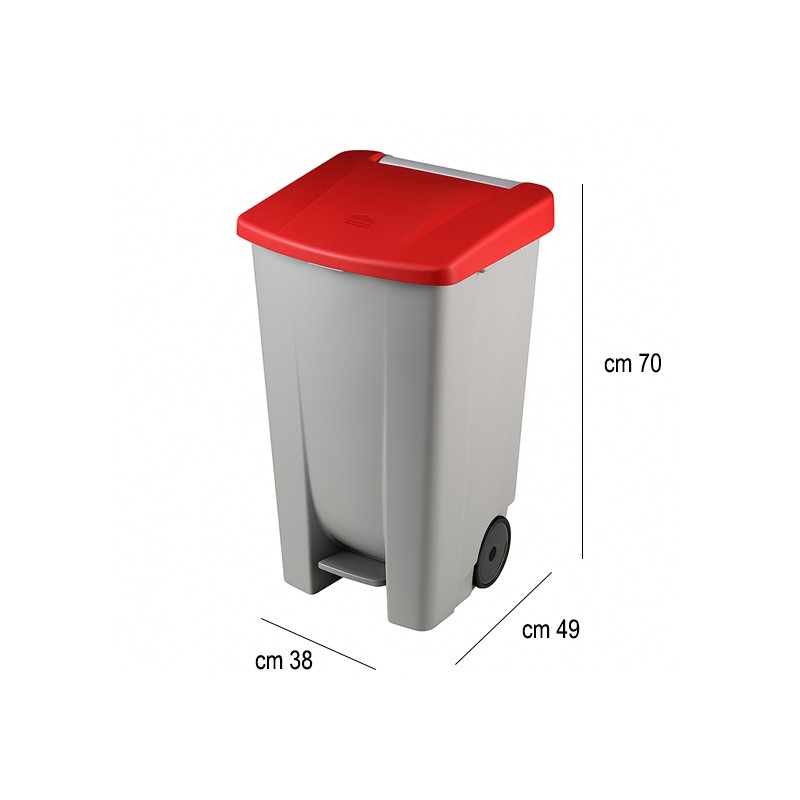 Bidone differenziata pedale coperchio litri 60   in Bidoni indifferenziata