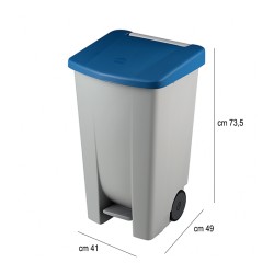 Bidone differenziata pedale coperchio litri 80   in Bidoni indifferenziata