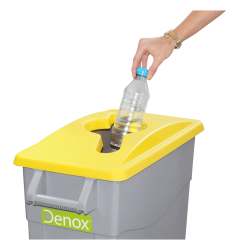 Bidone differenziata coperchio forato litri 65 verde   in Bidoni indifferenziata