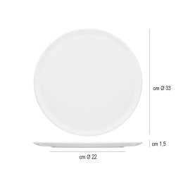 Piatto pizza porcellana cm 33   in Porcellane