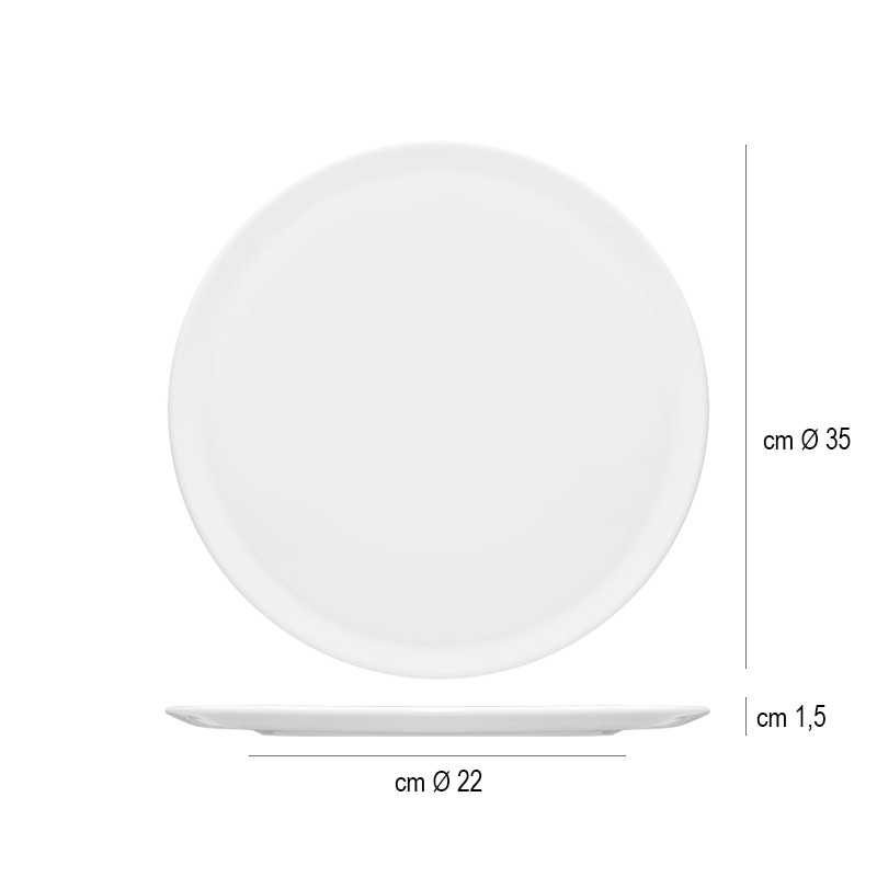Piatto pizza porcellana cm 35   in Porcellane