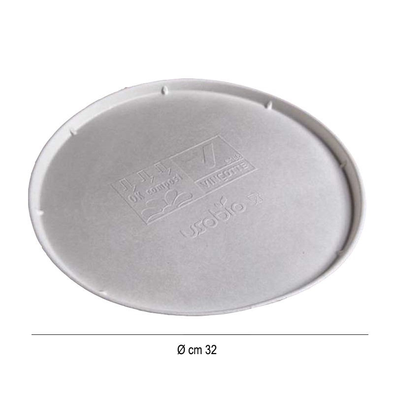 Piatti pizza biodegradabili usa e getta Usobio  in Piatti monouso biodegradabili