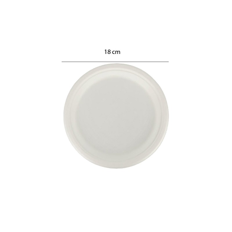 Piatti biodegradabili dolce cm. 18 Usobio  in Piatti monouso biodegradabili