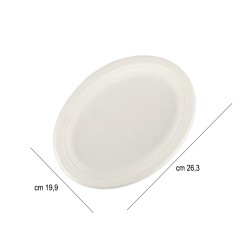 Piatti biodegradabili ovali Usobio  in Piatti monouso biodegradabili
