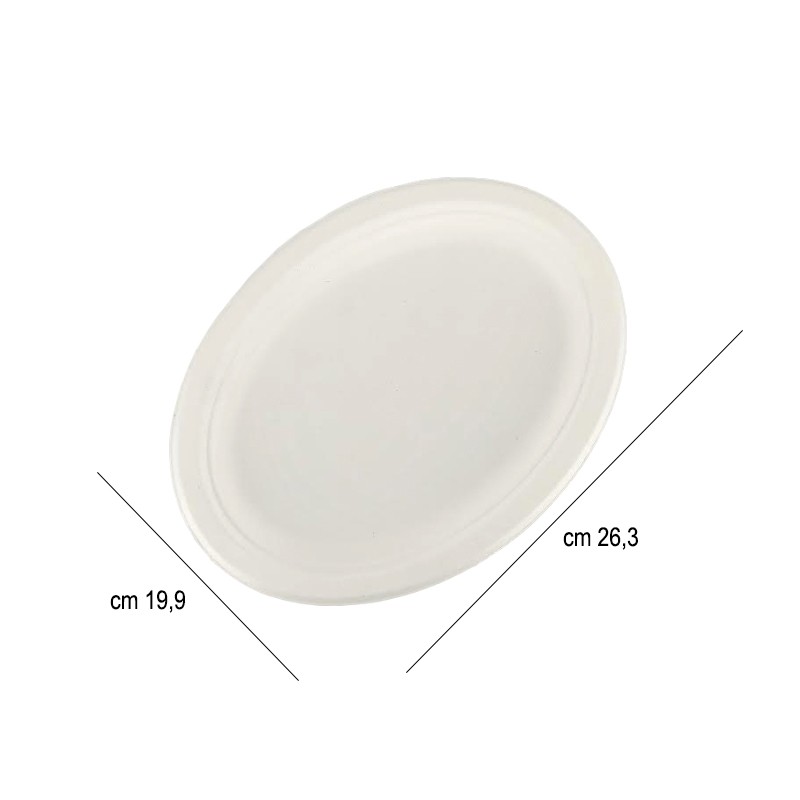 Piatti biodegradabili ovali Usobio  in Piatti monouso biodegradabili