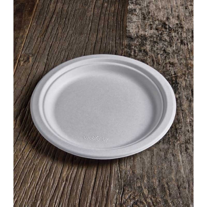 Piatti biodegradabili piani cm. 22 Usobio  in Piatti monouso biodegradabili