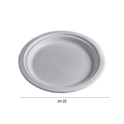 Piatti biodegradabili piani cm. 22 Usobio  in Piatti monouso biodegradabili