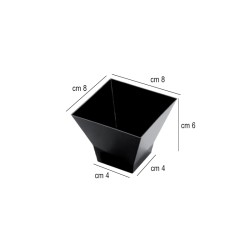 Coppetta finger food quadrata nera cc 200 Goldplast  in Contenitori finger food