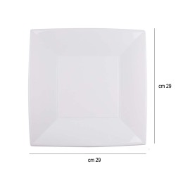 Sottopiatti in plastica quadrati bianchi Goldplast  in Piatti plastica rigida riutilizzabili