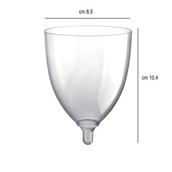 Bicchiere vino in plastica usa e getta cc. 300 Goldplast  in Bicchieri plastica rigida riutilizzabili