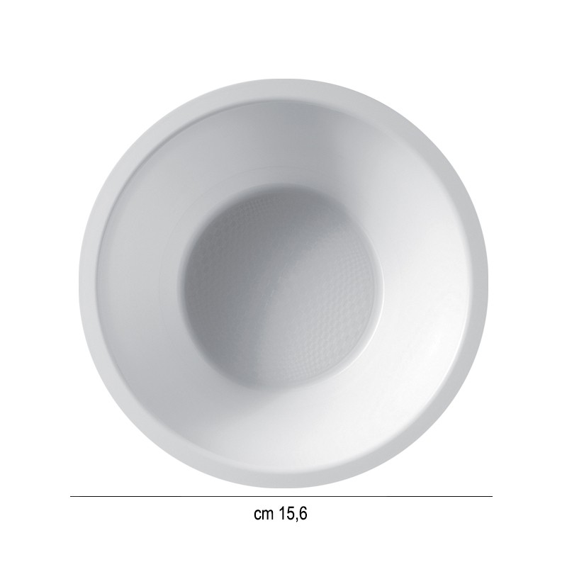 Insalatiera in plastica bianca cm. 15,6 Goldplast  in Piatti plastica rigida riutilizzabili