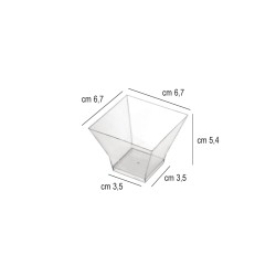 Coppetta finger food quadrata trasparente cc 120 Goldplast  in Contenitori finger food