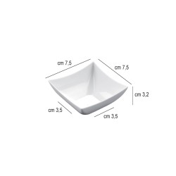 Ciotolina finger food quadrata bianca cc 90 Goldplast  in Contenitori finger food