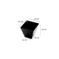 Coppetta finger food rombo nera cc 95 Goldplast  in Contenitori finger food